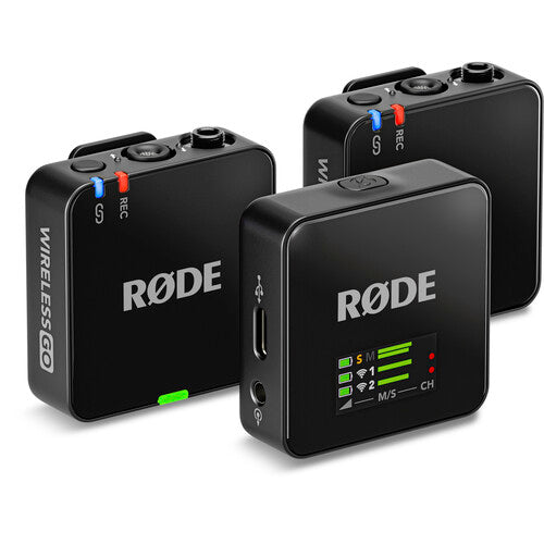 RODE Wireless GO (Gen 3) 2-Person Compact Digital Wireless Microphone System/Recorder (2.4 GHz, Black) with Two Transmitters