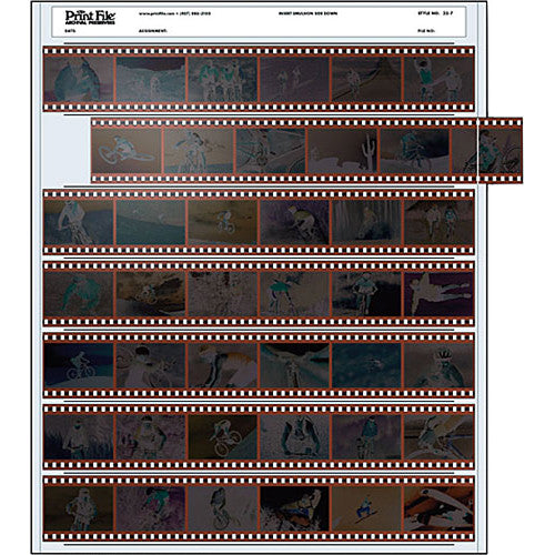 Print File Archival 35mm Negative Pages (7 Strips/6 Frame, 100 Pages)