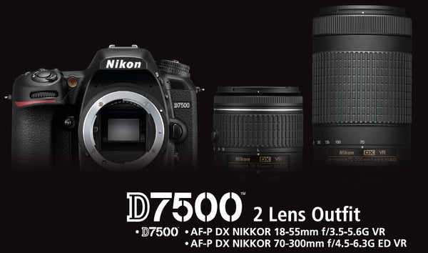 Nikon D7500 DX DSLR Camera with 18-55mm and 70-300mm Lenses