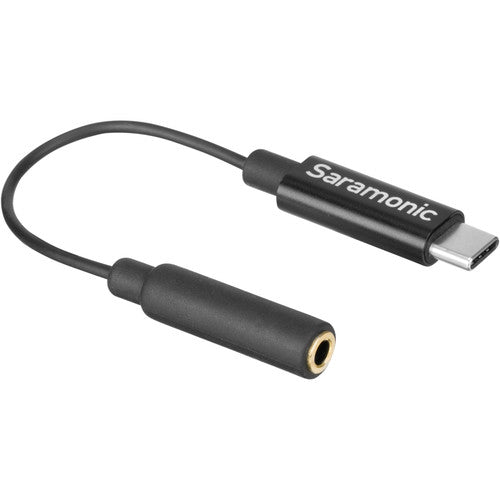 Saramonic 3.5mm TRS Female to USB Type-C Adapter Cable for Mono/Stereo Audio to Android (3")